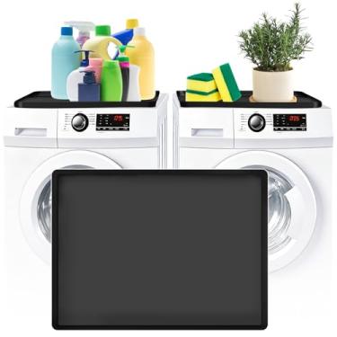 Imagem de HARSKIYER Capas de lavadora e secadora para a parte superior, tapete protetor de borracha flexível para secadora de 60 x 40 cm, protetor antiderrapante à prova d'água para bancada de lavanderia, uso