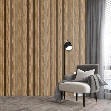 Imagem de Papel De Parede Adesivo Ripa Madeira Carvalho Escuro Vinil - LRP