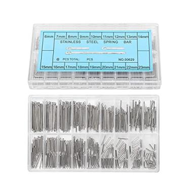 Imagem de Fafeicy Kit de Reparo de Pinos de Relógio de Aço Inoxidável 360 Unidades, Barras de Mola de Ombros Duplos para Links de Pulseira de Metal, Caixa de Armazenamento Transparente, 18 Tamanhos para Peças de Reparo de Relógio