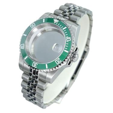 Imagem de FEIYASHI Caixa de relógio GMT/SUB de aço impermeável de 40 mm para NH35/NH36 Miyota8215 ETA2824 Movimento Mostrador de 28,5 mm, Tampa inferior de vidro 3, For Miyota8215 8205 Movement, Capa de relógio