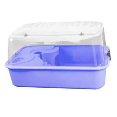 Imagem de IEUDNS Exercício de gaiola de hamster tocando uma atividade portátil de atividade transparente de pequenos suprimentos para animais de estimação portador de, Roxo