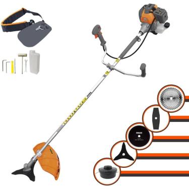 Imagem de Roçadeira À Gasolina Tekna RL520P 52cc 2HP 10.000rpm Completa 5 Em 1 Com Carretel de Nylon + Facas 2 Pontas, 3 Pontas, 40 Dentes e 80 Dentes