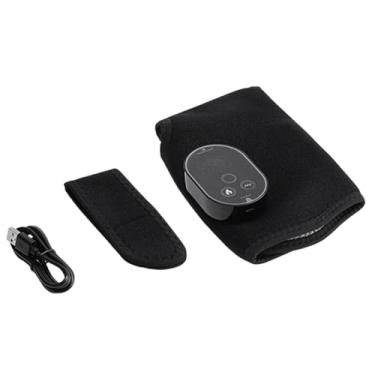 Imagem de OIIBWQ Massageador de tornozelo com vibração quente, 2 em 1, portátil, com 3 modos de vibração, almofada de aquecimento para tornozelo, faixa aquecedora para, Preto