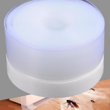 Imagem de Tira de vedação de janela, decapagem de clima autoadesiva, 5 m/4,9 m, tira de vedação de porta para lacunas de casa, chuveiro de vidro, janela e porta, à prova de som à prova de intempéries