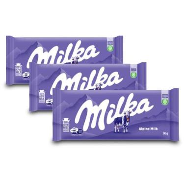 Imagem de Chocolate Milka Alpine Milk Kit 3 Barras de 90g - 11414