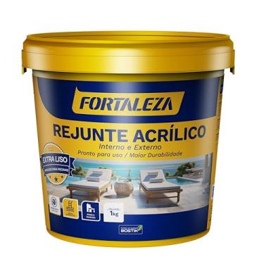 Imagem de FORTALEZA Rejunte Acrílico Branco – Pronto para Uso, Antimofo e Impermeável – Para Pisos e Revestimentos de Cerâmica, Porcelanato e Pedras Naturais – Interno e Externo – 1kg