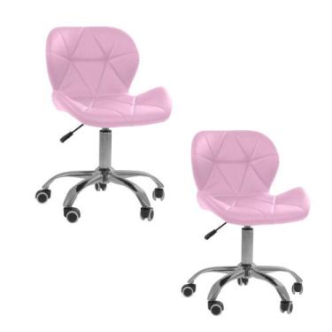 Imagem de Kit 2 Cadeiras Giratórias Office Eiffel Slim Ajustável - Oficial Websh