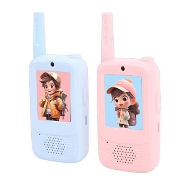Imagem de VBESTLIFE Walkie Talkies de Vídeo para Crianças, Portátil, 2 Pacotes, Intercomunicador de Vídeo Recarregável, Walkie Talkies Infantis, para Jogos Em Família, para Meninos e Meninas de 3 a