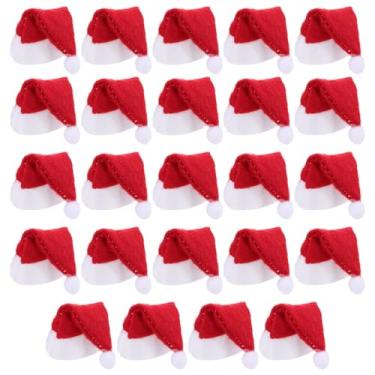 Imagem de Cabilock 24pcs Mini Santa Hat-Doll Craft Hat Lollipop Christmas Hat Small Mini Candy Cookies Caps Christmas Tree Ornaments Hats for DIY Hair Accessories Crafts