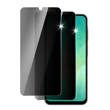 Imagem de 2 PCs vidro temperado anti-espião, para Samsung Galaxy A26 5G, filme protetor da tela de privacidade