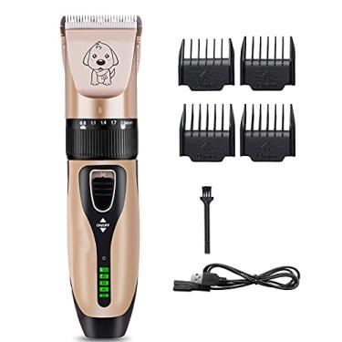 Imagem de Kit de Toalete para Pets Máquinas Cortar Cabelo Elétricas Tijela Recarregável com Tela Display Baixo Ruído Lâmina Cerâmica 5 Marchas 4 Pentes Limitadores Cães Gatos