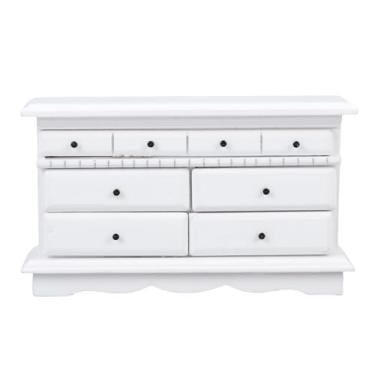 Imagem de Generic Armário Com Gaveta para Casa de Bonecas 1/12, Cômoda de Madeira Em Miniatura Com Múltiplas Gavetas para Móveis de Casa de Bonecas e Decoração de Casa (WHITE)