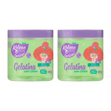 Imagem de Gelatina Kolene 500G Cachinhos Glitter - Kit Com 2Un