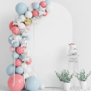 Imagem de Zoramey Capa de fundo de arco branco de 2,5 m com elástico de elastano para casamento, festa de aniversário, chá de bebê, cerimônia