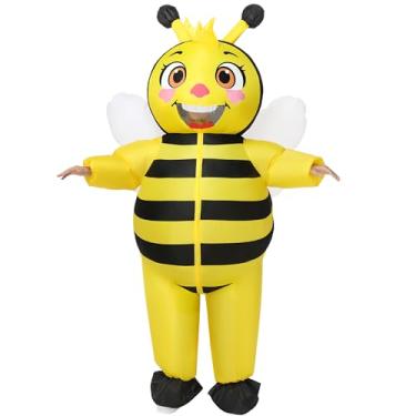 Imagem de XYJKIDSES Fantasia inflável de abelha para adultos, fantasias infláveis de abelha para Halloween, cosplay, festa e carnaval