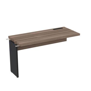 Imagem de Complemento Da Mesa Plataforma Pé Painel 120x60 Pe40 Preto-walnut