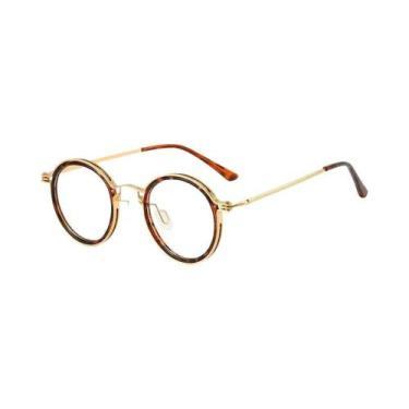 Imagem de Óculos Unissex Retrô Anti Luz Azul Para Computador Com Lentes Transpar