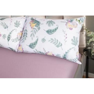 Imagem de Jogo de Lençol Portallar Casa 100% Algodão Queen Colonia/Orquídea