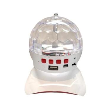 Imagem de Globo de Luz LED RGB com Ativação por Voz, Base Vertical, 32 LEDs, Conexão USB Type-C, Controle de Som e Ritmo para Festas, Carros e Decoração