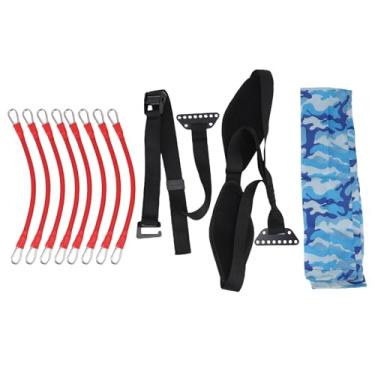 Imagem de Alomejor Puxe Bandas de Assistência, Resistência Ao Látex Com Manga Protetora Ajustável 8 Banda de até 240 Libras para Treinamento de Força de Academia Em Casa (BLACK)