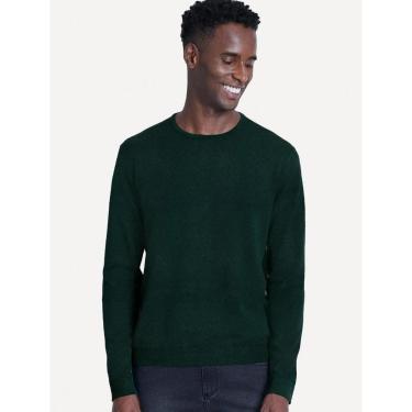 Imagem de Suéter Aramis Masculino Tricot Crewneck Jacquard Verde Escuro-Masculino