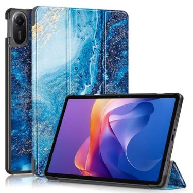 Imagem de DINGGUAGUA Capa compatível com tablet Xiaomi Redmi Pad 2 de 11 polegadas 2025, capa rígida leve com capa automática para despertar/dormir, onda do mar