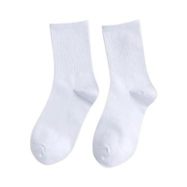 Imagem de Meias Femininas De Cano Médio Respiráveis Confortáveis Absorventes De 