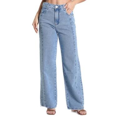 Imagem de Calça Jeans Sawary Wide Leg Petit - 281871 - Azul claro 42, Azul, 42