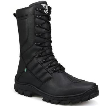 Imagem de Bota Militar Tático Coturno Cano Alto Antiderrapante Biqueira Proteção-Masculino