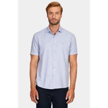 Imagem de Camisa Regular Melange Azul-Masculino