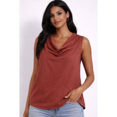 Imagem de Blusa Feminina Decote Degagê Sem Mangas Elegante