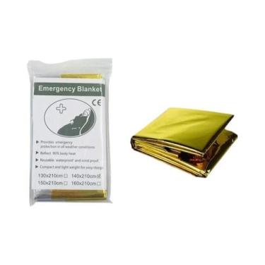 Imagem de Cobertor Térmico De Emergência Leve, Resistente À Água, À Prova De Ven