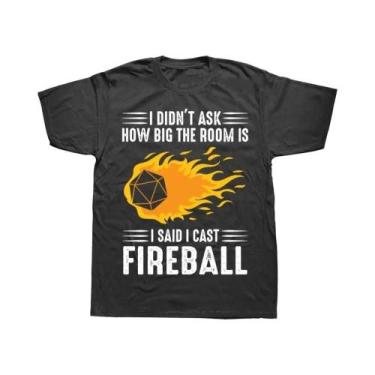 Imagem de Camiseta Masculina Estampada Dragão Dungeon Streetwear Manga Curta D20