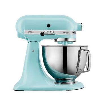 Imagem de BATEDEIRA KITCHENAID ARTISAN DOMÉSTICO COM 10 VELOCIDADES 330W 220V MINERAL WATER KEA30CQPNA Azul / 220