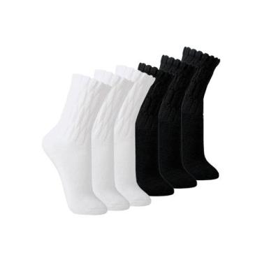 Imagem de Kit com 6 Pares de Meias Aeróbica Lupo 4810-003 Colorido, Branco, 37-4