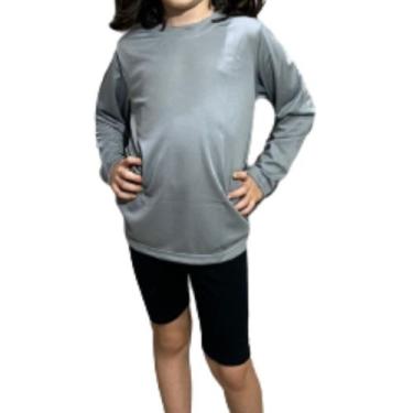 Imagem de Camiseta Infantil Dry Fit Proteção Uv35+ Manga Longa Unissex - Fix, Ci