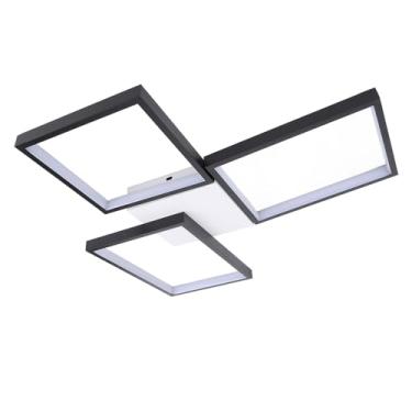 Imagem de YWBL-WH Luminária de Teto LED Moderna Com 3 Cabeças Quadradas Luminária de Teto Regulável Com Controle Remoto 3000lm Renderização de Alta Cor para Quarto, Cozinha, Sala de Jantar, Escritório