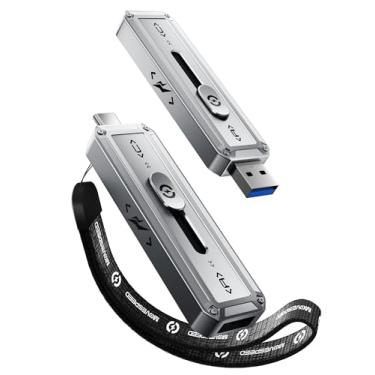 Imagem de MOVE SPEED SSD externo de 512 GB, SSD portátil de transferência confiável TLC de 2100 MB/s com USB 3.2 geração 2 x 2 + tipo C, unidade USB legal para telefone/Windows/Mac (SP20)