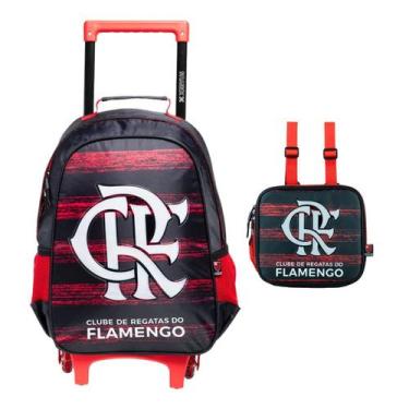Imagem de Kit Mochila De Rodinha + Lancheira Flamengo 16358 Cor:PretoTamnho:Únic