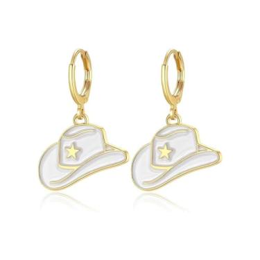 Imagem de Brincos femininos de faroeste, brincos de bota, brincos com pingente de howdy, strass, brincos pendurados, joias do país, presentes, Latão, Sem pedra preciosa