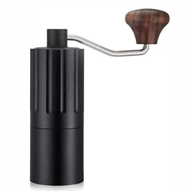 Imagem de 5sssallefaa Moedor de café manual - Moedor de café manual com moedor de rebarbas cônico ajustável de aço inoxidável, moedor portátil para escritório, casa, acampamento (cor: preto)