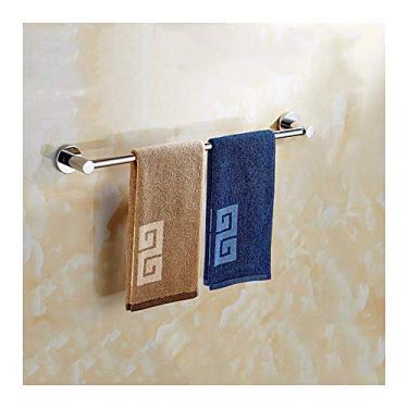 Imagem de CGKs6anmU Suporte de toalheiro de prateleira de banheiro de aço inoxidável único toalheiro barra de gancho montado na parede acessório para banheiro de cozinha (tamanho: 90 cm/35,4 pol.)