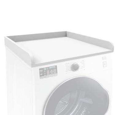 Imagem de Apenas bancada de lavadora e secadora, 69,8 cm x 69,8 cm, bancada de lavanderia para dobrar, lavadora e secadora individual com almofadas antiderrapantes, lavadora e secadora de fácil instalação com