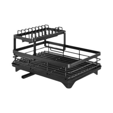 Imagem de Escorredor De Louça Ajustável De 2 Níveis, Organizador De Utensílios D