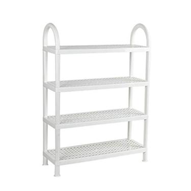 Imagem de organizador de sapatos PP sapateira que economiza espaço e versátil rack para sala de estar, quarto, cozinha, suporte de armazenamento branco, prateleira organizadora armário de sapatos (tamanho: ouro