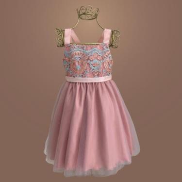 Imagem de Vestido Infantil Bordado Dery - Vestido Lindo para Festas e Eventos, T