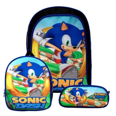Imagem de Mochila Escolar Sonic Ring Jogo Colors Kit Lancheira+Estojo - TOYS 2U