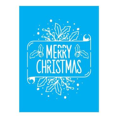 Imagem de Stencil Tamako Merry Christmas - 15X20Cm - Ref A3428