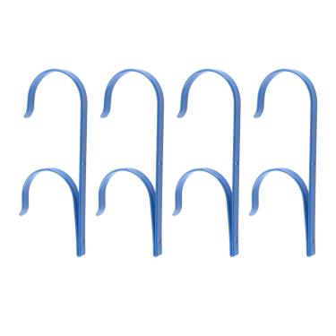 Imagem de LiebeWH 4 Conjuntos de Cabides para Postes de Piscina, Ganchos de Suporte de Liga de Alumínio para Postes Telescópicos, Instalação Rápida e Comprimento Ajustável para Ferramentas de Piscina (Azul)