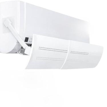Imagem de Defletor de Ar-Condicionado Split Expansível Ajustável Direciona Fluxo Suave Ventilação Confortável Branco